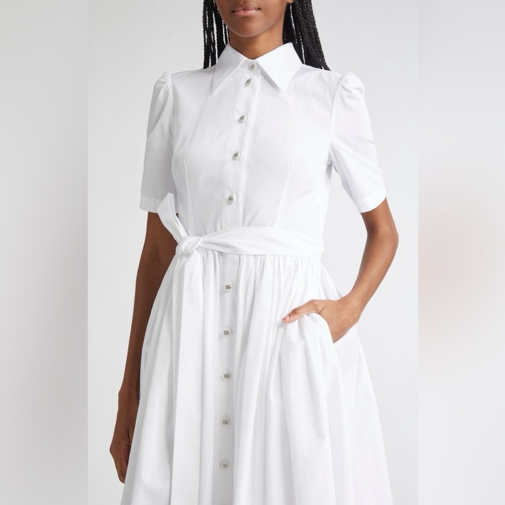 Dolce & Gabbana Cotton Calf Length Shirt Dress - Picture 2 of 8